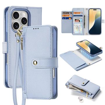 Capa de couro para carteira Dux Ducis Lawa com tampa magnética amovível para iPhone 16 Pro Max