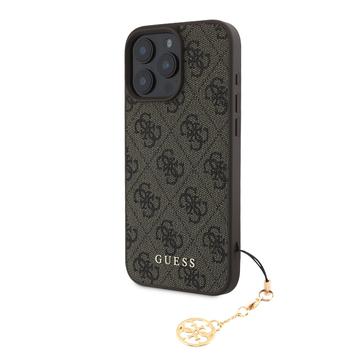 Capa Híbrida Guess 4G Charms Collection para iPhone 16 Pro Max - Castanho