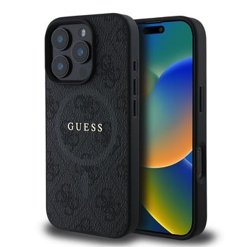 Capa com anel colorido Guess 4G para iPhone 16 Pro Max - Compatível com MagSafe