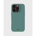 Capa de silicone Holdit para iPhone 16 Pro Max - Verde musgo