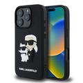 Capa Karl Lagerfeld 3D Rubber Karl & Choupette NFT para iPhone 16 Pro Max - Preto