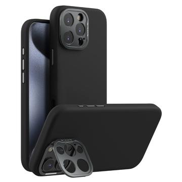 Capa de silicone líquida para iPhone 16 Pro Max Nillkin LensWing Pro - Compatível com MagSafe - Preto