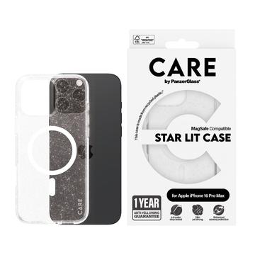 Capa PanzerGlass Care Star Lit para iPhone 16 Pro Max - Compatível com MagSafe - Branco