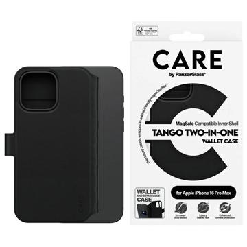 Capa para carteira 2 em 1 PanzerGlass Care Tango para iPhone 16 Pro Max - Compatível com MagSafe - Preto