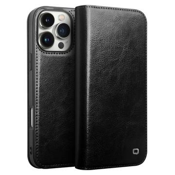 Capa de Pele Tipo Carteira Qialino Classic para iPhone 16 Pro Max