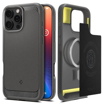 Capa de TPU Spigen Rugged Armor Mag para iPhone 16 Pro Max - Cinzento