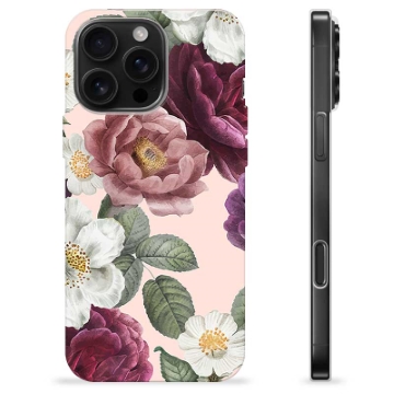 Capa de TPU - iPhone 16 Pro Max - Flores Românticas