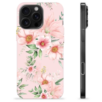 Capa de TPU - iPhone 16 Pro Max - Flores em Aquarela