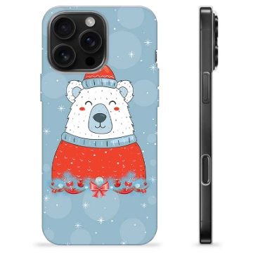 Capa de TPU - iPhone 16 Pro Max - Urso de Natal