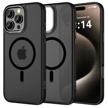 Capa Tech-Protect MagEdge para iPhone 16 Pro Max - Compatível com MagSafe - Preto mate / Metálico