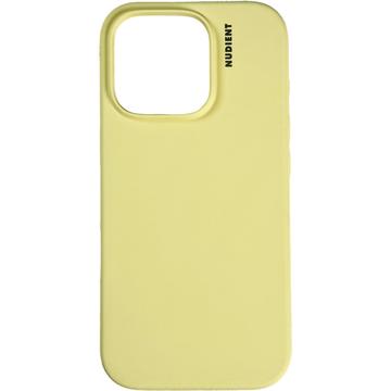 Capa de silicone para iPhone 16 Pro Nudient Base - Amarelo pálido