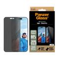 Protetor de Ecrã PanzerGlass Ultra-Wide Fit Privacy EasyAligner para iPhone 16 Pro - Borda Preta