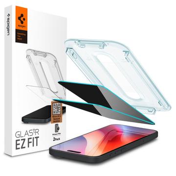 Protetor de Ecrã Spigen Glas.tR Ez Fit Privacy para iPhone 16 Pro - 2 Unidades