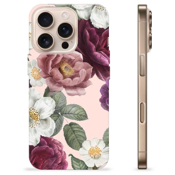 Capa de TPU - iPhone 16 Pro - Flores Românticas