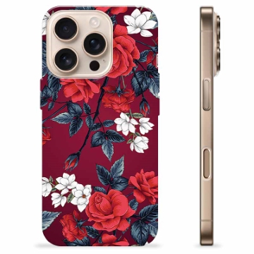 Capa de TPU - iPhone 16 Pro - Flores Vintage