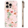 Capa de TPU - iPhone 16 Pro - Flores em Aquarela