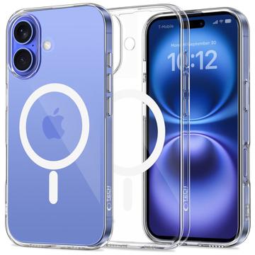 Capa magnética TPU Tech-Protect FlexAir para iPhone 16 - Transparente