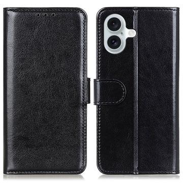 Capa tipo carteira com fecho magnético para iPhone 16 - Preto