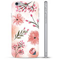 Capa de TPU para iPhone 6 / 6S  - Flores Cor de Rosa