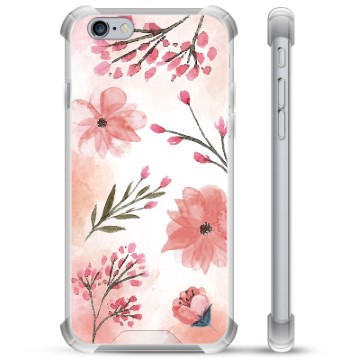 Capa Híbrida para iPhone 6 Plus / 6S Plus  - Flores Cor-de-rosa