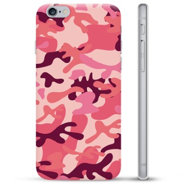 Capa de TPU para iPhone 6 Plus / 6S Plus  - Camuflagem Rosa