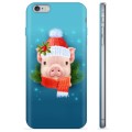 Capa de TPU para iPhone 6 / 6S  - Porquinho de Inverno