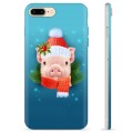 Capa de TPU para iPhone 7 Plus / iPhone 8 Plus  - Porquinho de Inverno