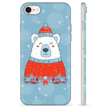 Capa de TPU para iPhone 7/8/SE (2020)  - Urso de Natal