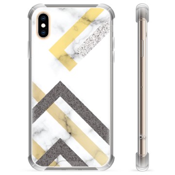 Capa Híbrida para iPhone X / iPhone XS  - Mármore Abstrato