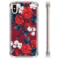 Capa Híbrida para iPhone X / iPhone XS  - Flores Vintage