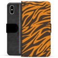 Bolsa tipo Carteira para iPhone X / iPhone XS  - Tigre