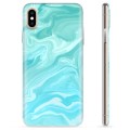 Capa de TPU para iPhone XS Max  - Mármore Azul