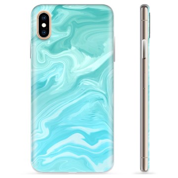 Capa de TPU para iPhone XS Max  - Mármore Azul