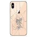 Reparação da capa traseira do iPhone XS - só vidro - Dourado