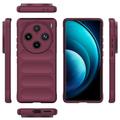 Capa de TPU Rugged Series para vivo X100 Pro - Vinho Vermelho