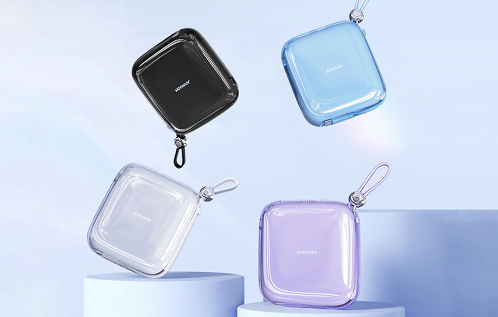 Banco de potência USB-C Joyroom Jelly JR-L002 10000mAh - 22.5W, USB-C, USB-A - Roxo