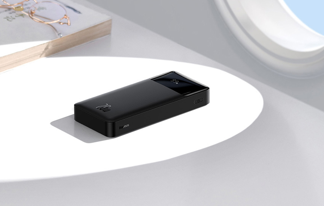 Baseus Bipow Digital Display 15W Power Bank 30000mAh - Preto