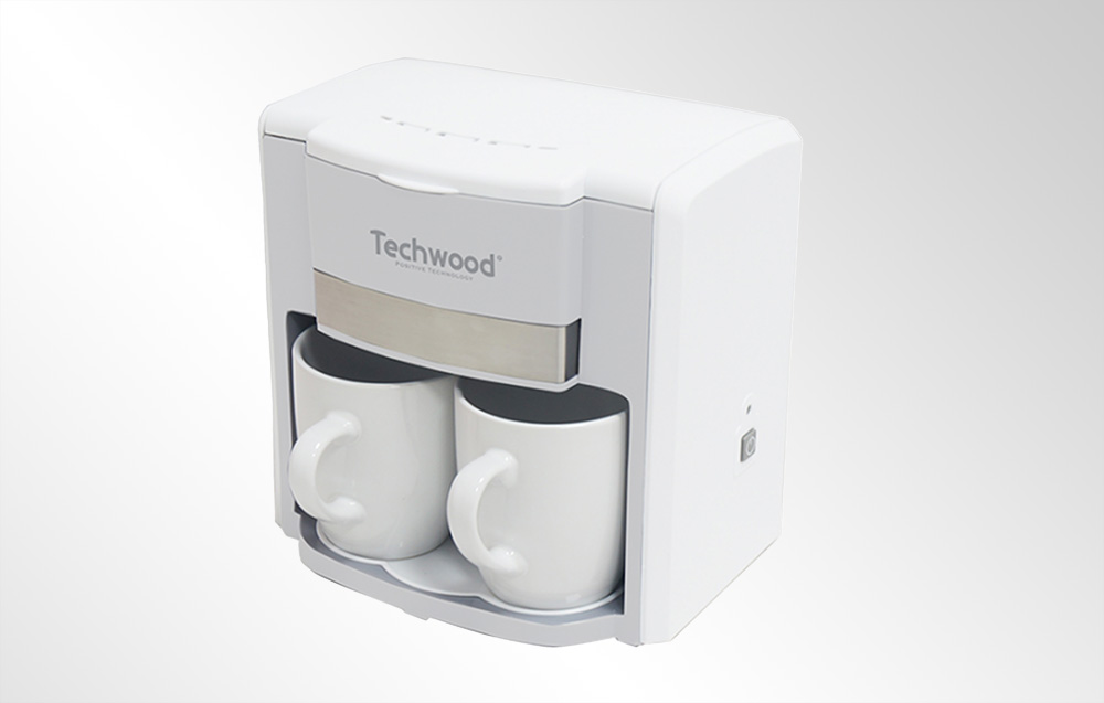 Cafeteira pour-over Techwood de 2 chávenas - branca