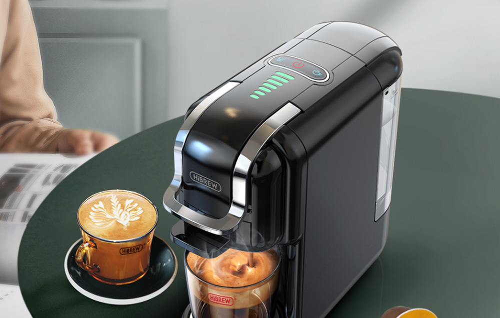 Máquina de café de cápsulas HiBREW H2B 5 em 1 - preta